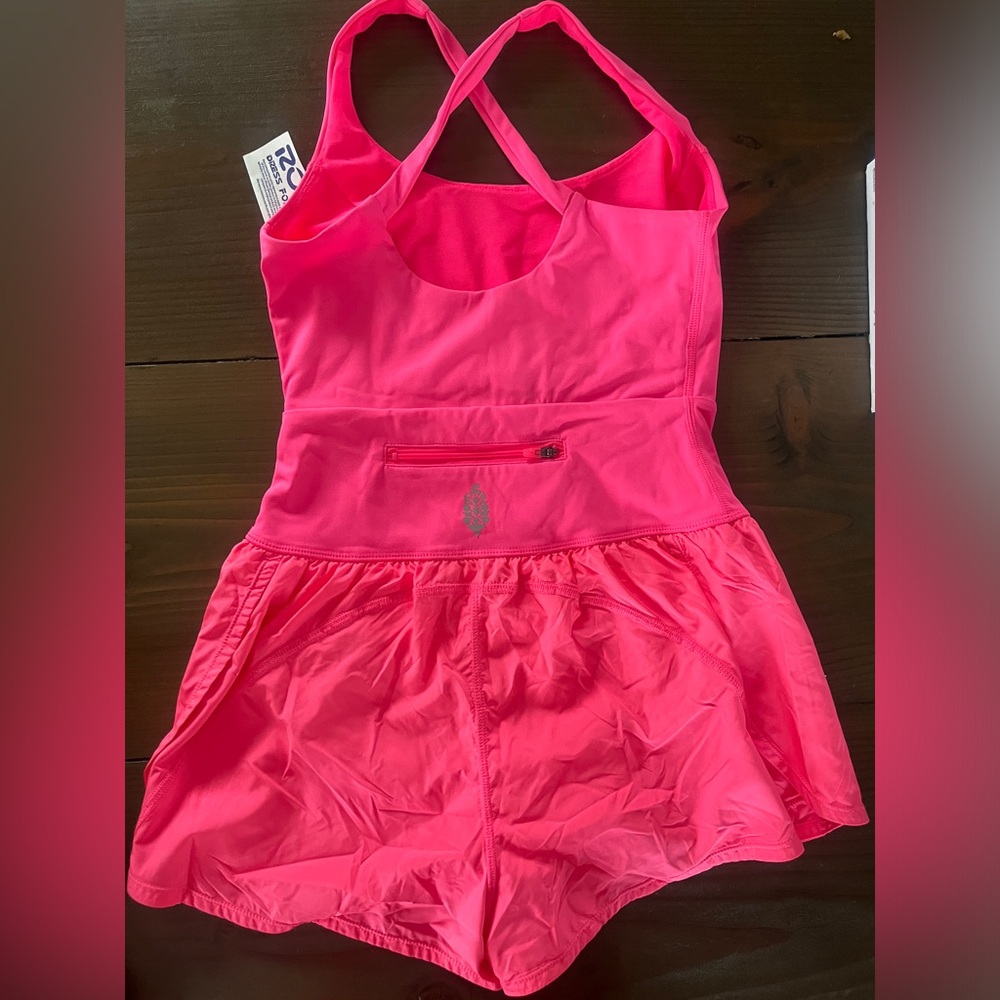 NWT Free People FP Movement Righteous Runsie Size XS and S in Electric Sunset - Picture 2 of 8
